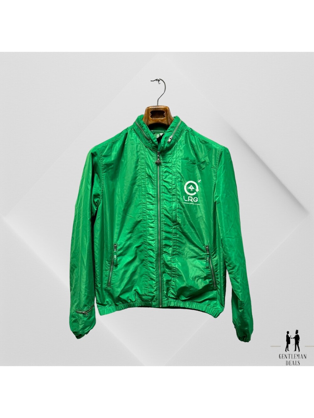 Lifted Research Group LRG Natural Green Program Rain Jacket S Zip Up W/O Hooded